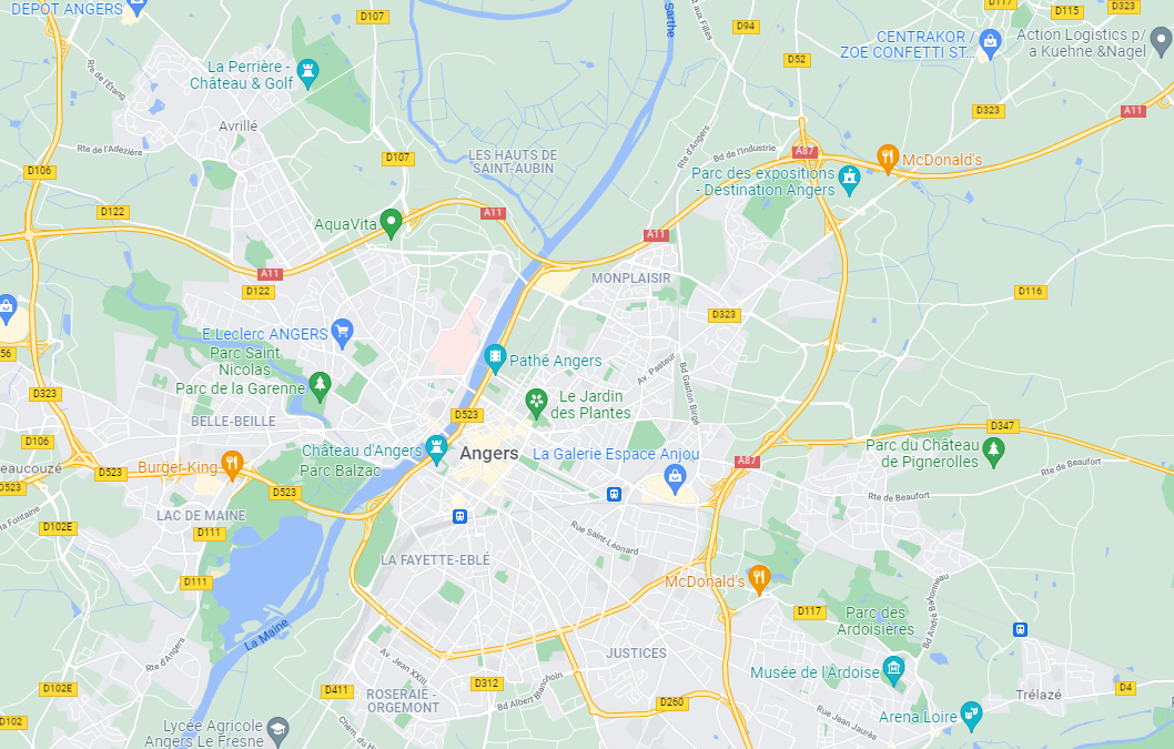 Carte d’Angers